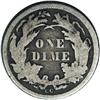 Image 2 : 1873-CC 10C Arrows VG10 NGC. Pearl gray toning on the 1873-CC[10C] Arrows VG10 NGC.