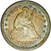 Image 1 : 1846 25C AU58 NGC. Briggs 2-D, High R.3. Repunched Dat 1846[25C] AU58 NGC.