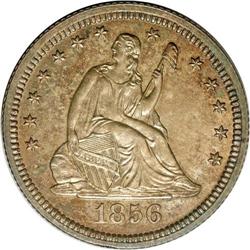 1856 25C PR64 NGC. The estimated mintage for proof 185 1856[25C] PR64 NGC.