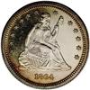 Image 1 : 1864 25C PR63 NGC. Lovely cameo contrast is evident on 1864[25C] PR63 NGC.