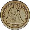 Image 1 : 1864-S 25C Fine 12 NGC. An untroubled gunmetal-gray ra 1864-S[25C] Fine 12 NGC.