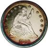 Image 1 : 1866 25C PR63 Cameo NGC. Lovely orange, pink-red, and 1866[25C] PR63 Cameo NGC.