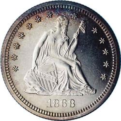 1868 25C PR63 NGC The sharp frosty devices contrast be 1868[25C] PR63 NGC