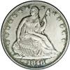 Image 1 : 1846 50C Medium Date MS62 NGC. Freckles of apple-green 1846[50C] Medium Date MS62 NGC.
