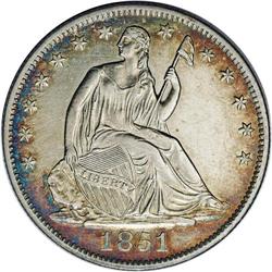 1851-O 50C AU Details, Improperly Cleaned, NCS. Rich p 1851-O[50C]--Improperly Cleaned--NCS. AU Deta