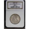 Image 3 : 1858-S 50C MS61 NGC. Splashes of golden-brown and ocea 1858-S[50C] MS61 NGC.
