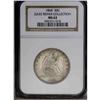Image 3 : 1864 50C MS62 NGC. A lustrous medium golden-brown Civi 1864[50C] MS62 NGC.