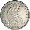 Image 1 : 1864 50C PR64 NGC. Dappled golden-brown and aquamarine 1864[50C] PR64 NGC.
