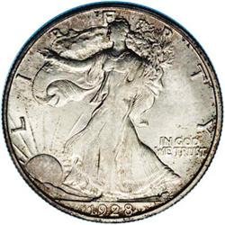1928-S 50C MS63 NGC. Golden-gray toning on lustrous su 1928-S[50C] MS63 NGC.