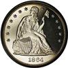 Image 1 : 1864 S$1 PR63 NGC. A lightly toned beauty with a penet 1864[S$1] PR63 NGC.