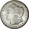 Image 1 : 1884 S$1 MS64 NGC. Frosty luster. Partially brilliant 1884[S$1] MS64 NGC.