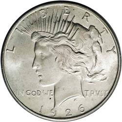 1926-D S$1 MS64 NGC. This issue is typically well stru 1926-D[S$1] MS64 NGC.