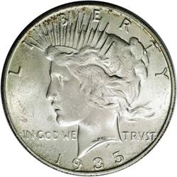 1935-S S$1 MS63 NGC. The ''35-S is readily available t 1935-S[S$1] MS63 NGC.