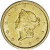 Image 1 : 1849 G$1 Closed Wreath MS62 NGC. Large head, With L. A 1849[G$1] Closed Wreath MS62 NGC.