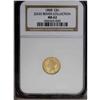Image 3 : 1858 G$1 MS62 NGC. The 1858 is quite elusive in the Mi 1858[G$1] MS62 NGC.
