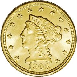1906 $2 1/2 MS65 NGC. An inordinately preserved honey- 1906[$2 1/2] MS65 NGC.