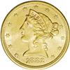 Image 1 : 1882-S $5 AU58 NGC. An original and lustrous Half Eagl 1882-S[$5] AU58 NGC.