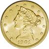 Image 1 : 1901 $5 MS62 NGC. Light recutting is noted west of the 1901[$5] MS62 NGC.