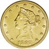 Image 1 : 1897 $10 AU58 NGC. Light wear on the wingtips and Libe 1897[$10] AU58 NGC.