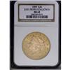 Image 3 : 1899 $20 MS62 NGC. Peach and lime tints grace this lus 1899[$20] MS62 NGC.