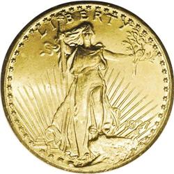1927 $20 MS64 NGC. Good color and luster, a hallmark o 1927[$20] MS64 NGC.