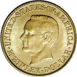 1916 G$1 McKinley MS64 NGC. A pleasing honey-gold piec 1916[G$1] McKinley MS64 NGC.