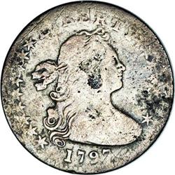 1797 H10C 16 Stars VF20. 1797[H10C] V-3, LM-3, R.5. Reiver state a. 16 Stars--Environmental Damage--