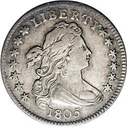 1805 10C 4 Berries XF45 NGC. JR-2, R.2. Mostly pearl g 1805[10C] 4 Berries JR-2, R.2. Reiver state b