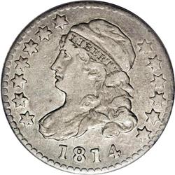 1814 10C Large Date XF40 NGC. JR-4, R.2. An attractive 1814[10C] Large Date JR-4, R.2. Reiver state 