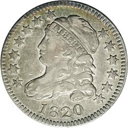 1820 10C Small 0 VF35 NGC. JR-6, R.3. Intermingled gol 1820[10C] Small 0 JR-6, R.3. Reiver state a. 