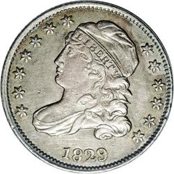 1829 10C Large 10C AU55 NGC. JR-2, R.2. Mostly pearl g 1829[10C] Large 10C JR-2, R.2. Reiver state b