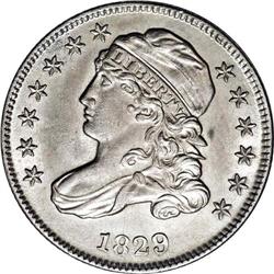 1829 10C Medium 10C--Improperly Cleaned--NCS. VF Detai 1829[10C] Medium 10C JR-12, R.3.--Improperly 