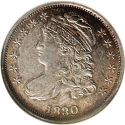 1830 10C Medium 10C AU58 NGC. JR-3, R.3 Golden-gray to 1830[10C] Medium 10C JR-3, R.3. Reiver state 