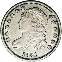 1831 10C --Improperly Cleaned--NCS. XF Details. JR-3, R 1831[10C] JR-3, R.1. Reiver state a.--Improp
