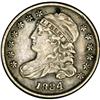 Image 1 : 1834 10C Large 4--Obverse Damage--NCS. AU Details. JR- 1834[10C] Large 4 JR-5, R.1. Reiver state a.-