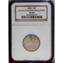 1835 25C B-4, R.3. XF40 NGC. Die State III. Curl wholl 1835[25C] B-4, R.4. XF40 NGC. Die State III.
