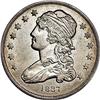Image 1 : 1837 25C B-2, R.1. AU53 NGC. Die State II. Digit 7 is 1837[25C] B-2, R.1. AU53 NGC. Die State II.