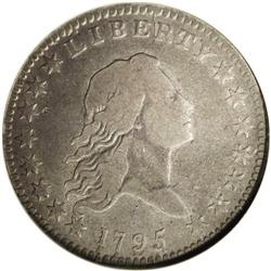 1795/1795 50C VF20 NGC. O-112, R.4. A pleasing dove-gr 1795/1795[50C] Doubled Date, 2 Leaves. O-112,