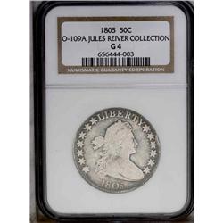 1805 50C Good 4 NGC. Ex: Classic (10/1990). 1805[50C] O-109a, Low R.4. Good 4 NGC.