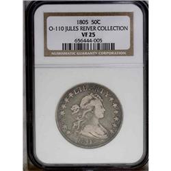 1805 50C VF25 NGC. Ex: Stack''s (12/1984), lot 816. 1805[50C] O-110, R.5. VF25 NGC.