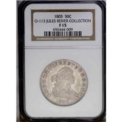 1805 50C Fine 15 NGC. Ex: Julian Leidman (10/1979). 1805[50C] O-113, High R.4. Fine 15 NGC.