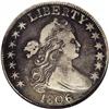 Image 1 : 1806 50C 6 Over Inverted 6 VF30 NGC. O-111a, R.4. A bo 1806[50C] 6 Over Inverted 6 O-111a, R.4. VF30