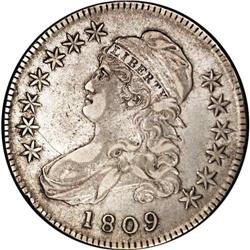 1809 50C XF45 NGC. O-102. R.1. Intermingled pale blue- 1809[50C] XF45 NGC.