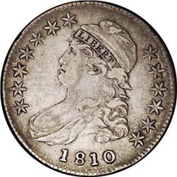 1810 50C XF40 NGC. O-106, R.3. The obverse of this die 1810[50C] XF40 NGC.