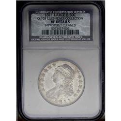 1811 50C Large 8--Improperly Cleaned--NCS VF Details. 1811[50C] Large 8--Improperly Cleaned--NCS VF 