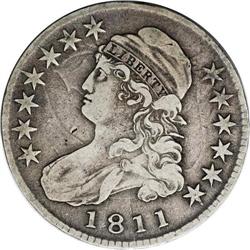 1811 50C Large 8 Fine 15 NGC. O-103a, R.3. Bold die cl 1811[50C] Large 8 Fine 15 NGC.