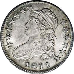 1811 50C Small 8 AU58 NGC. O-110a, R.1. Lustrous and p 1811[50C] Small 8 AU58 NGC.