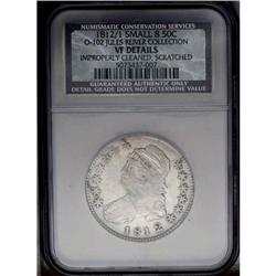 1812/1 50C Small 8--Improperly Cleaned, Scratched--NCS 1812/1[50C] Small 8--Improperly Cleaned, Scra