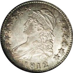 1812 50C AU58 NGC. O-104, R.1. The diagnostic dot on L 1812[50C] AU58 NGC.