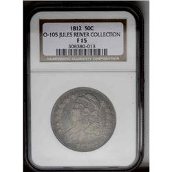 1812 50C Fine 15 NGC. O-105, R.1. A heavy die crack ru 1812[50C] Fine 15 NGC.